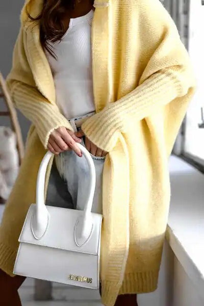 Langer Strickpullover