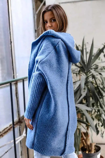 Langer Strickpullover