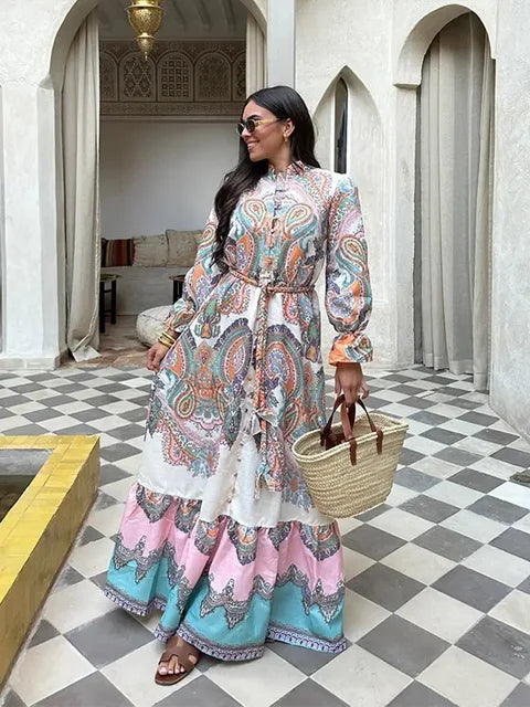 Angelin | Böhmisches Kleid mit Faltenärmeln