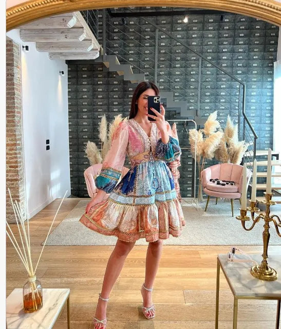 Angelin | Böhmisches Kleid mit Faltenärmeln