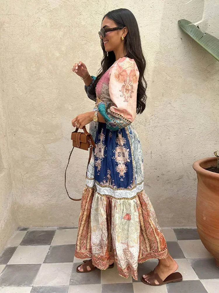 Angelin | Böhmisches Kleid mit Faltenärmeln