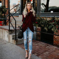 LAURENE | Elegant gestrickter Pullover in Rot