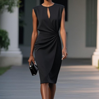 Rive | Damen Kleid Elegant Modern Feminin Festlich Vielseitig in Schwarz