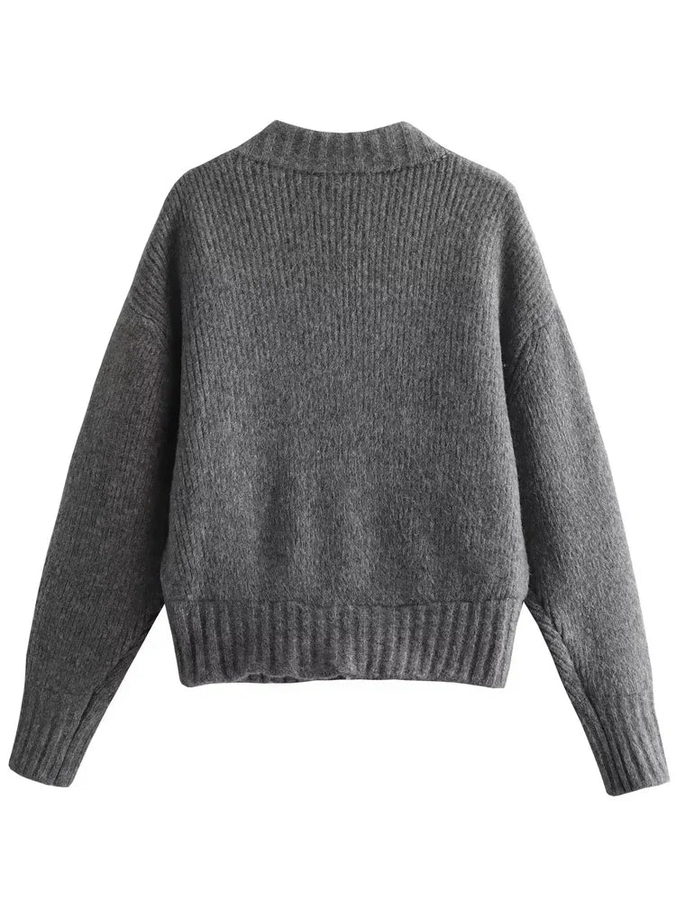 Modioz | Kuschelige Strickjacke mit Reißverschluss