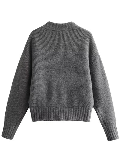 Modioz | Kuschelige Strickjacke mit Reißverschluss