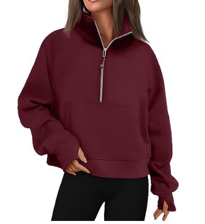 Damen - Bequemer Pullover mit Tasche