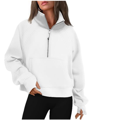 Damen - Bequemer Pullover mit Tasche