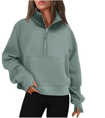 Damen - Bequemer Pullover mit Tasche