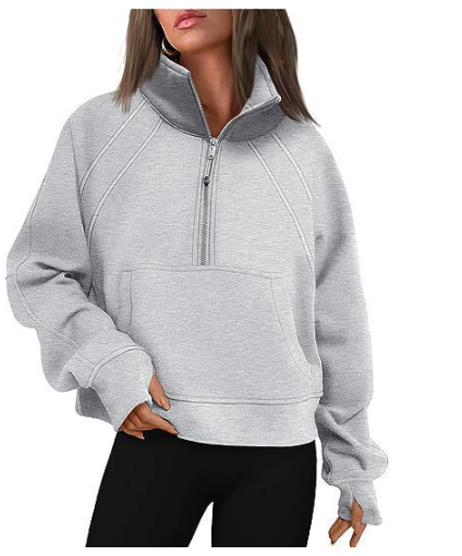 Damen - Bequemer Pullover mit Tasche