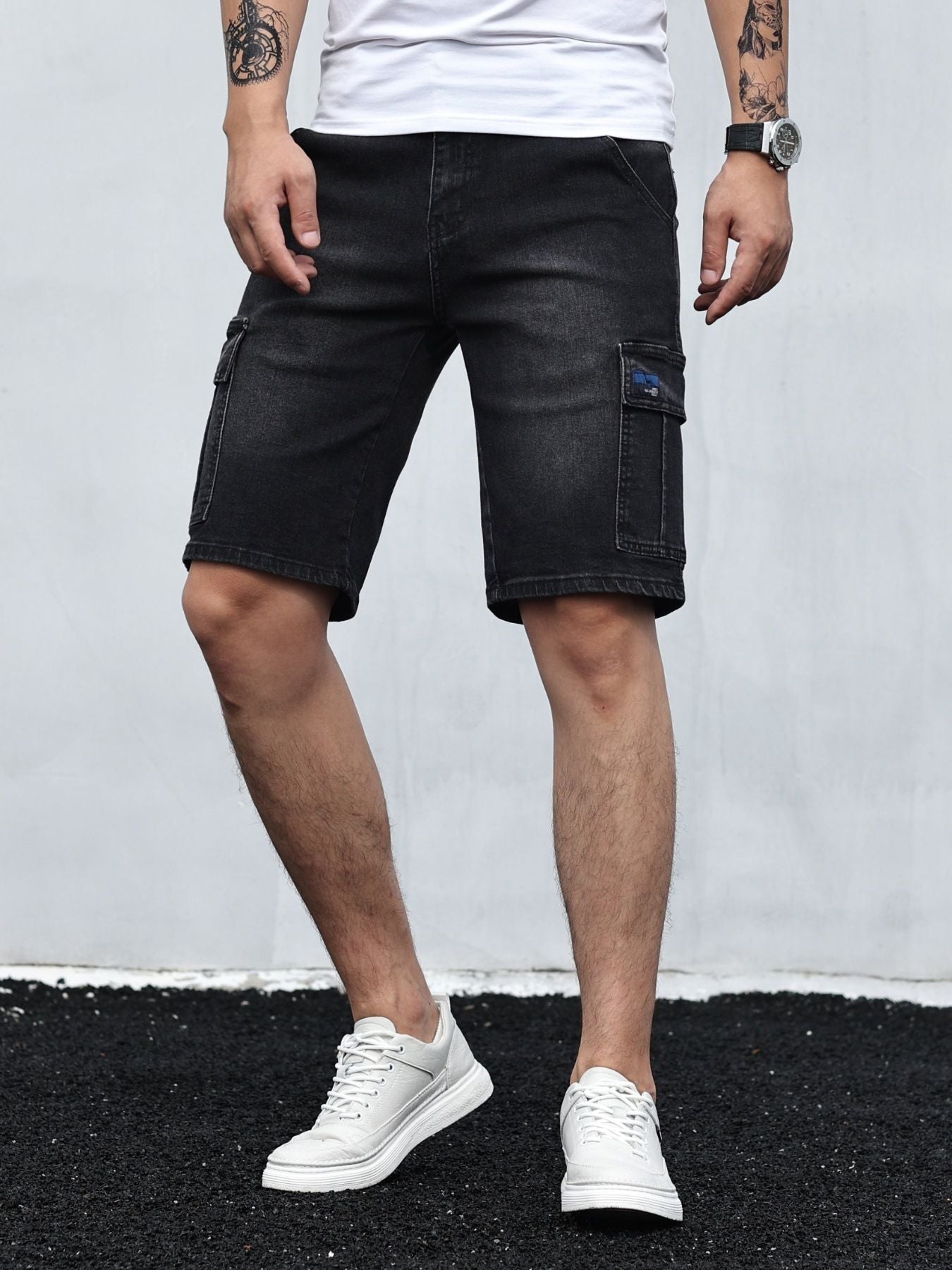 Fudus | Cargo Denim Shorts Für Herren