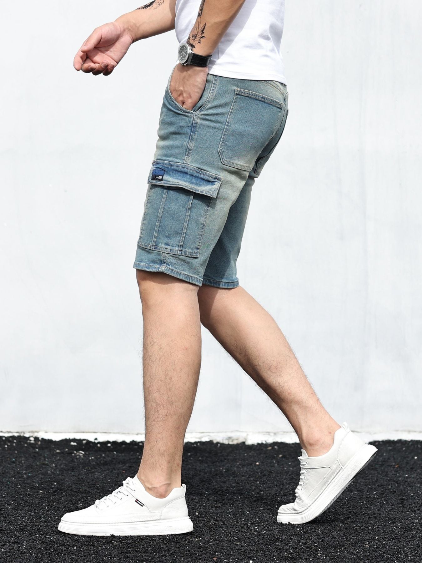 Fudus | Cargo Denim Shorts Für Herren