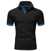 Stilvolles und Komfortables Poloshirt für Herren in Schwarz Blau