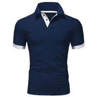 Stilvolles und Komfortables Poloshirt für Herren in Blau Weiß