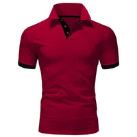 Stilvolles und Komfortables Poloshirt für Herren in Rot Schwarz