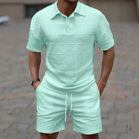 Draven™-Set mit Hochwertigem, Strukturiertem Stoff und Modernem Design in Blau