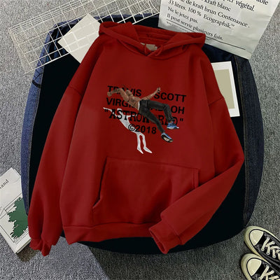 Athen- Bedruckter Baumwoll-Hoodie für Damen
