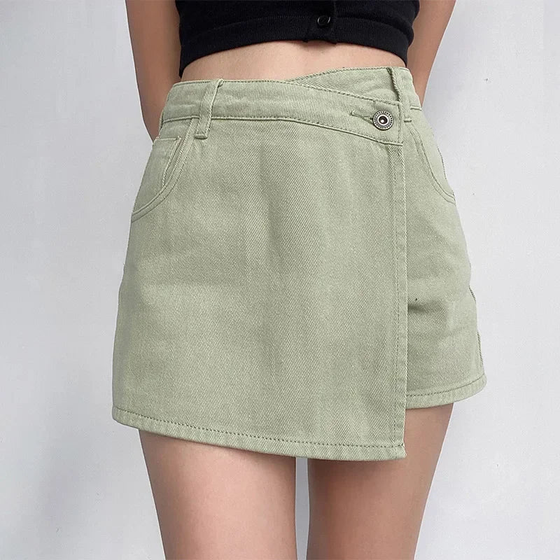 Rosan | Klassischer Jeans-Minirock mit hohem Bund