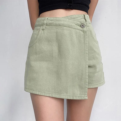 Rosan | Klassischer Jeans-Minirock mit hohem Bund