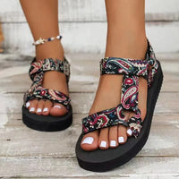 Lena | Damen Sandalen Sommerlich Leicht Komfort Strand Casual in Rot