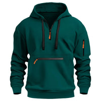 Lars | Hoodie mit Reißverschluss in Grün