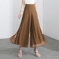 Riviera Eleganz™ Weite Hose mit Überwurf in Camel