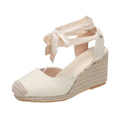 Evelyn | Damen Sandalen Espadrille mit Knöchelgurt – Sommerschuhe