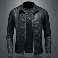 Auron™ Lederjacke Mit Premium-Finish Und Dominanter Ausstrahlung in Schwarz
