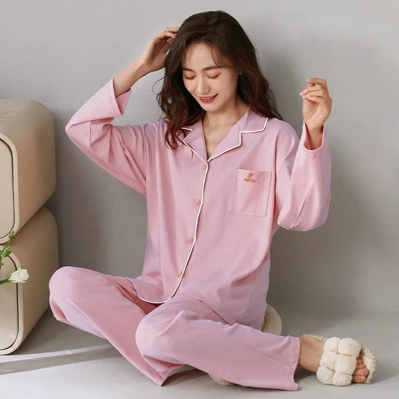Harlo- Langarmshirt und Pyjama-Set für Damen