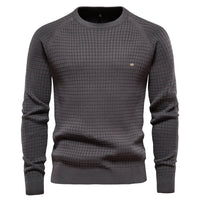 Falk | Pullover mit Karomuster in Dunkelgrau