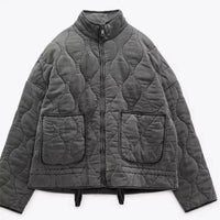 Zara™ - Vintage Steppjacke in Dunkelgrau