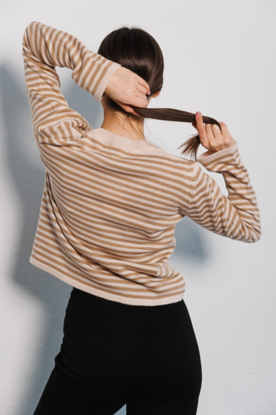 Onnie | Gestreifter Strickpullover