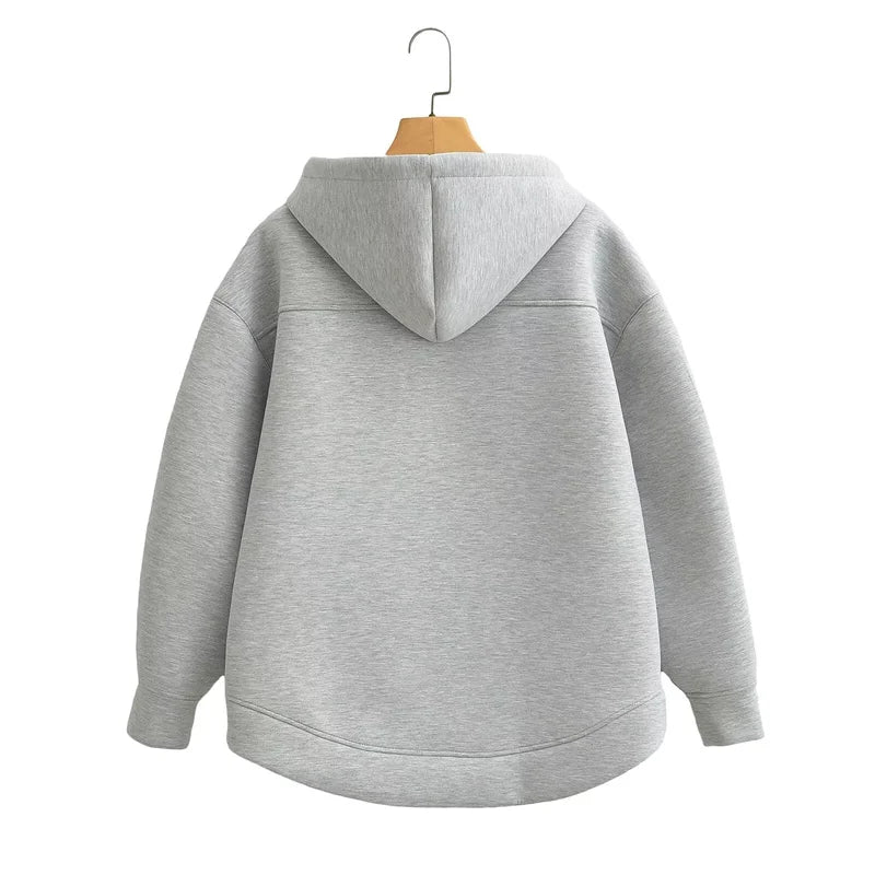 Lässiger Oversize-Hoodie mit Doppeltaschen für Damen | Ideal für den Winter