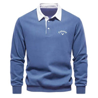 Aron | Golf Polo Pullover in Blau
