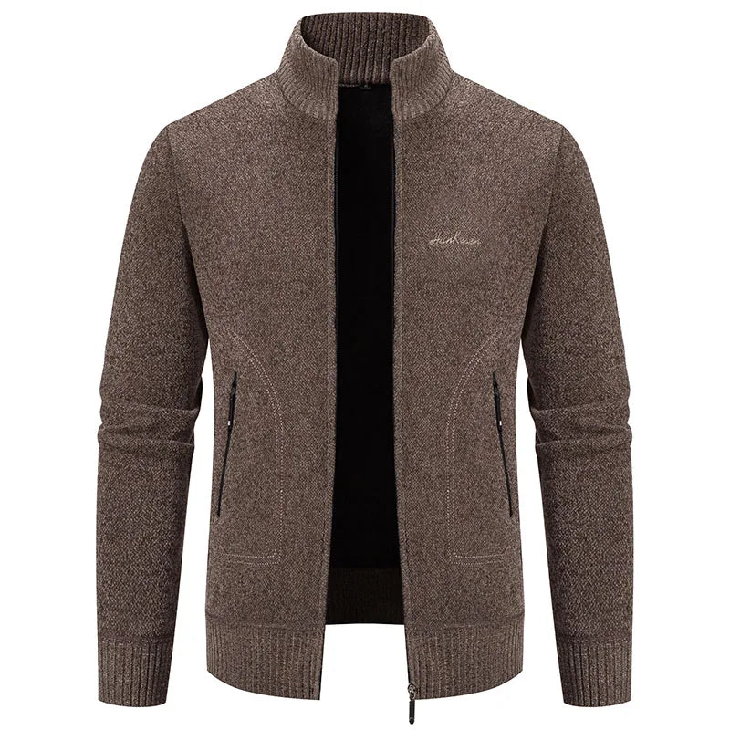 Machi- Herren Kaschmir-Zipper-Cardigan