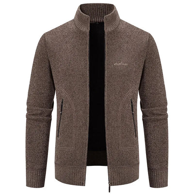 Machi- Herren Kaschmir-Zipper-Cardigan