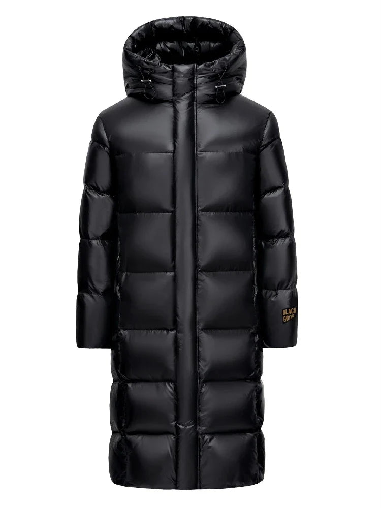Bente - Lange Entendaunen-Winterjacke mit Kapuze für Männer und Frauen
