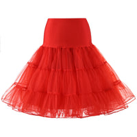Freja - Tüll-Unterrock im Vintage-Stil für Damen in Rot