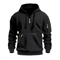 Lars | Hoodie mit Reißverschluss in Schwarz