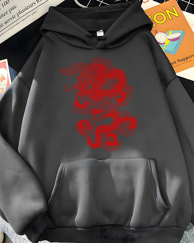 Rubika- Kapuzenpullover mit Grafikdruck für Damen