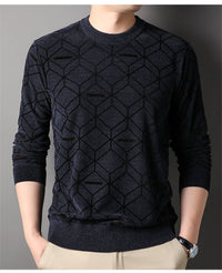 Herren Pullover mit Rundhalsausschnitt - MIKE in Blau