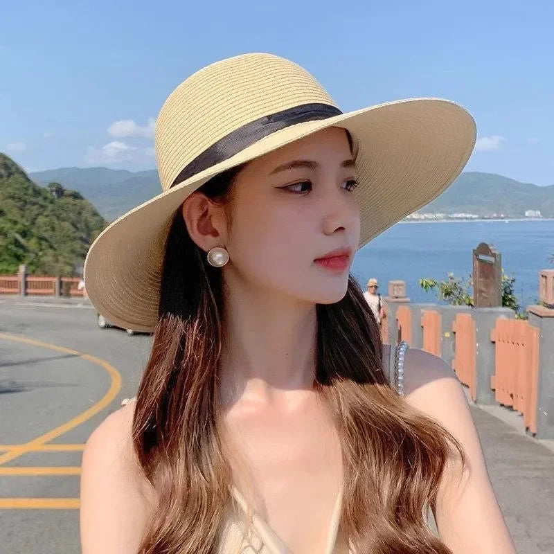 Gina | Strandhut für Frauen – Eleganter Sonnenschutz mit Breiten Kanten