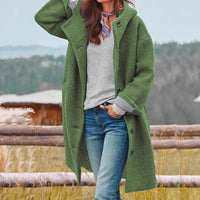 Freya | Eleganter Dicker Wintermantel in Grün