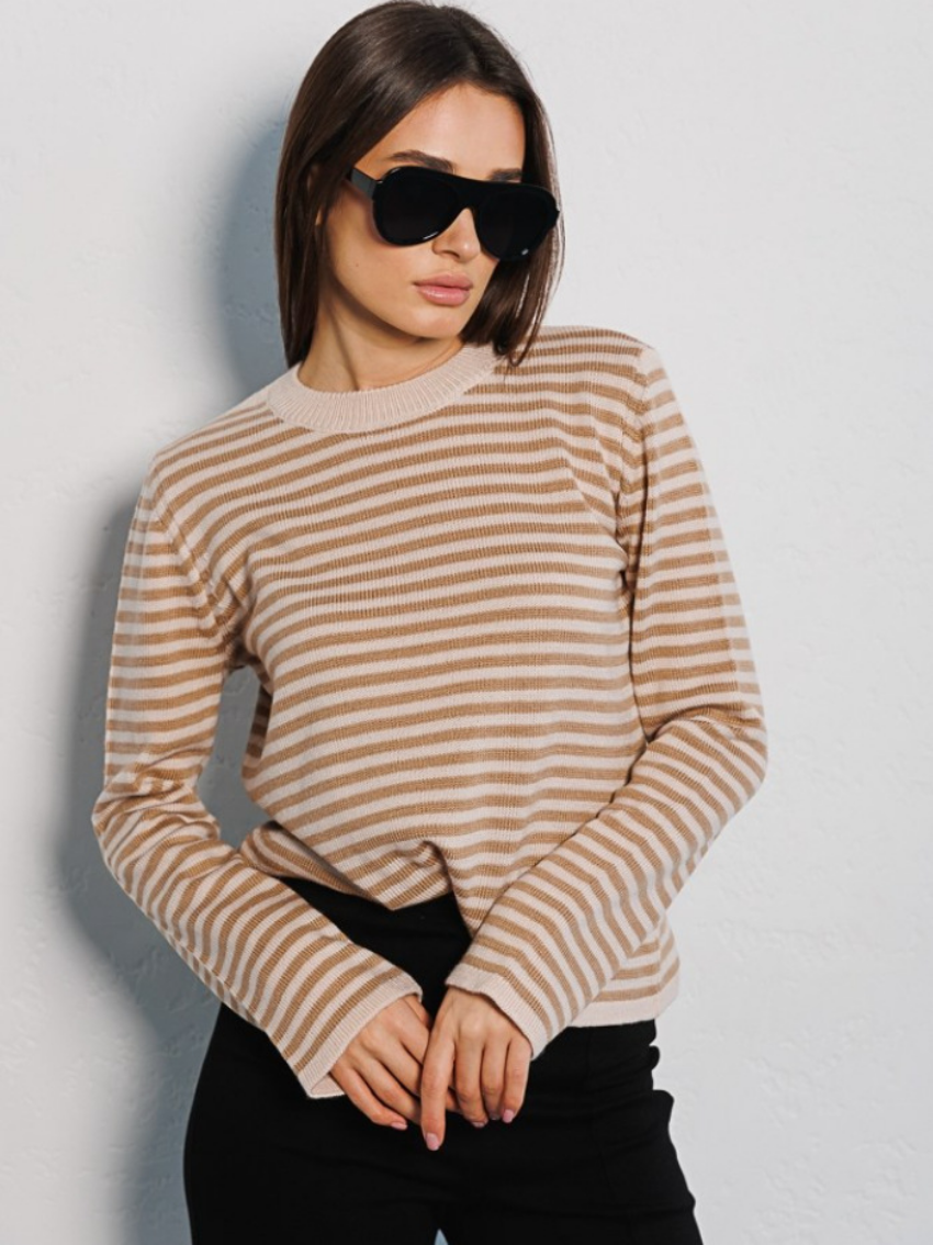 Onnie | Gestreifter Strickpullover