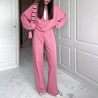 Naomi™ Premium-Sweatshirt-Set mit Zip-Jacke in Pink