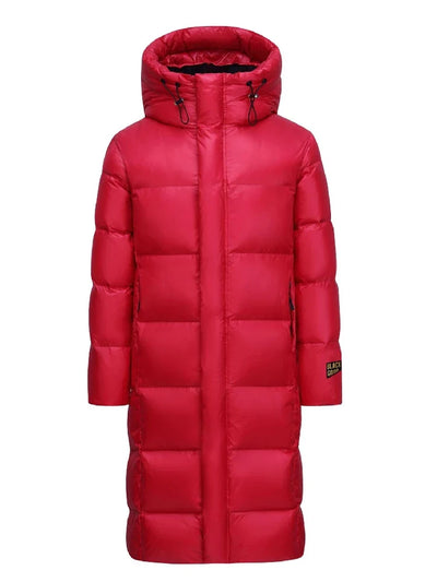 Bente - Lange Entendaunen-Winterjacke mit Kapuze für Männer und Frauen