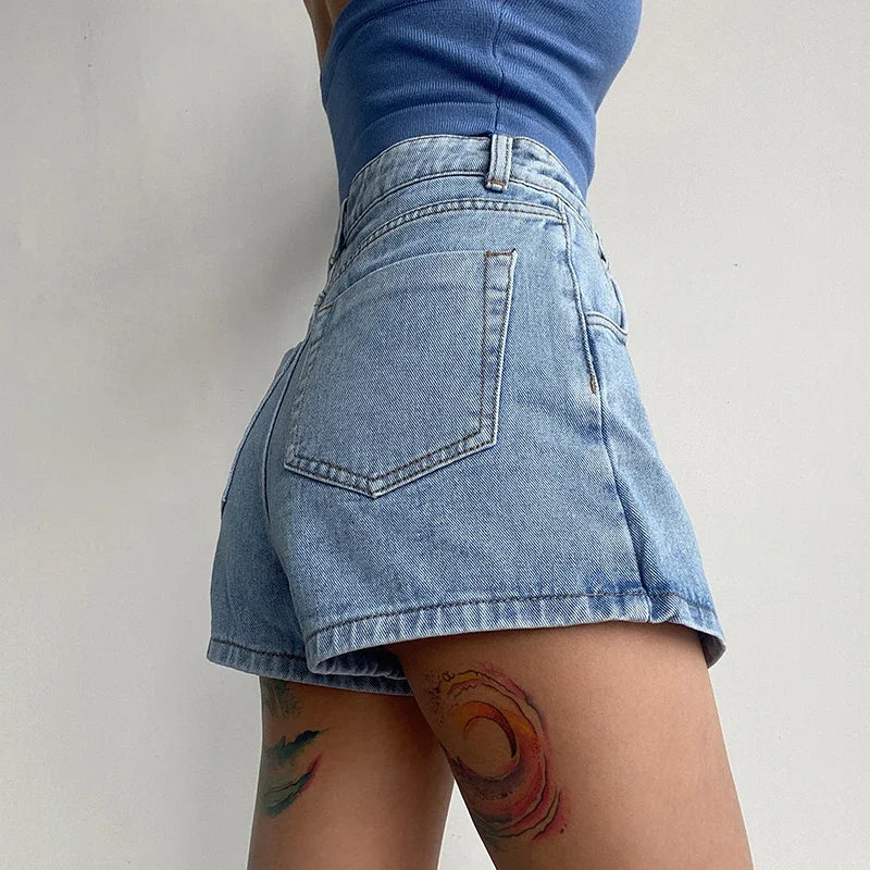 Rosan | Klassischer Jeans-Minirock mit hohem Bund