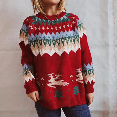 Pilar- Weihnachtspullover mit Raglanärmeln für Damen