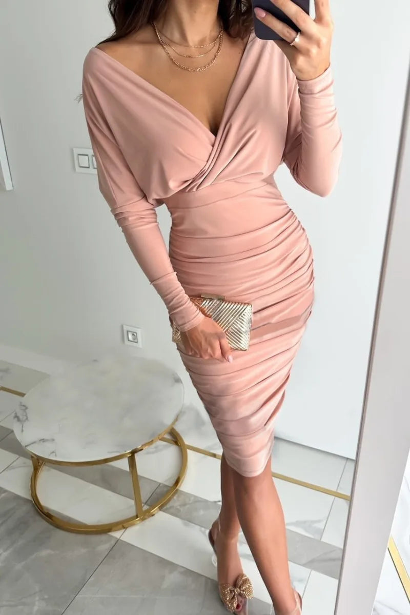 Karina | Glamouröses Party-Kleid mit V-Ausschnitt