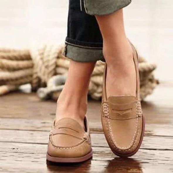 Damen Loafer aus veganem Leder mit Slip-On-Design