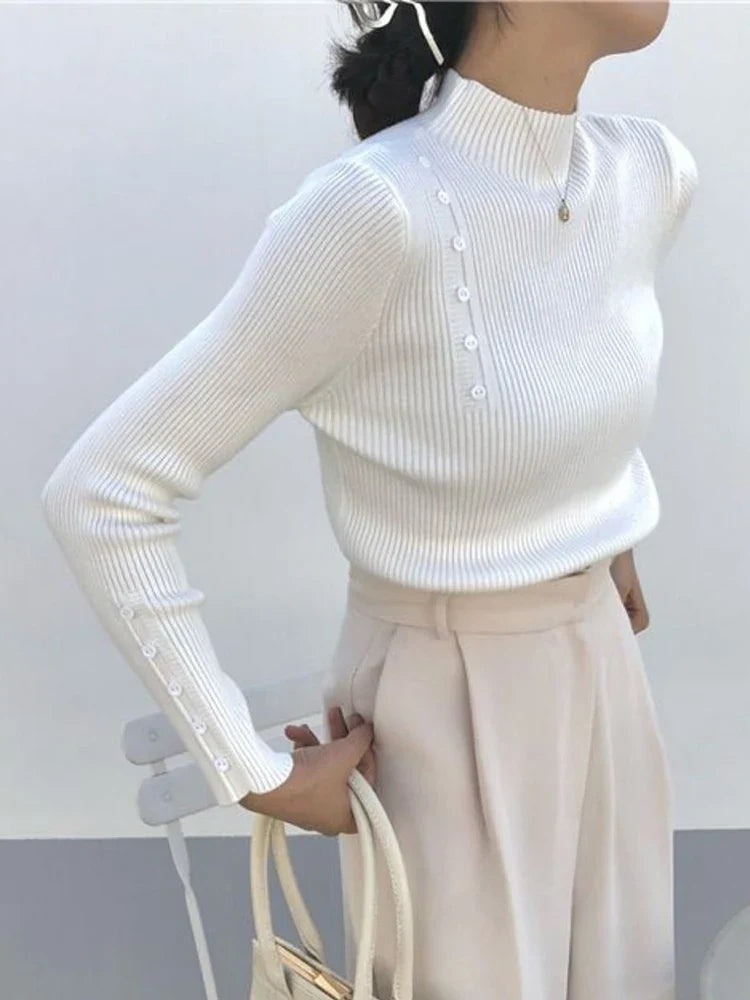 Connie - Strickpullover mit Rollkragen und Schmaler Passform für Frauen